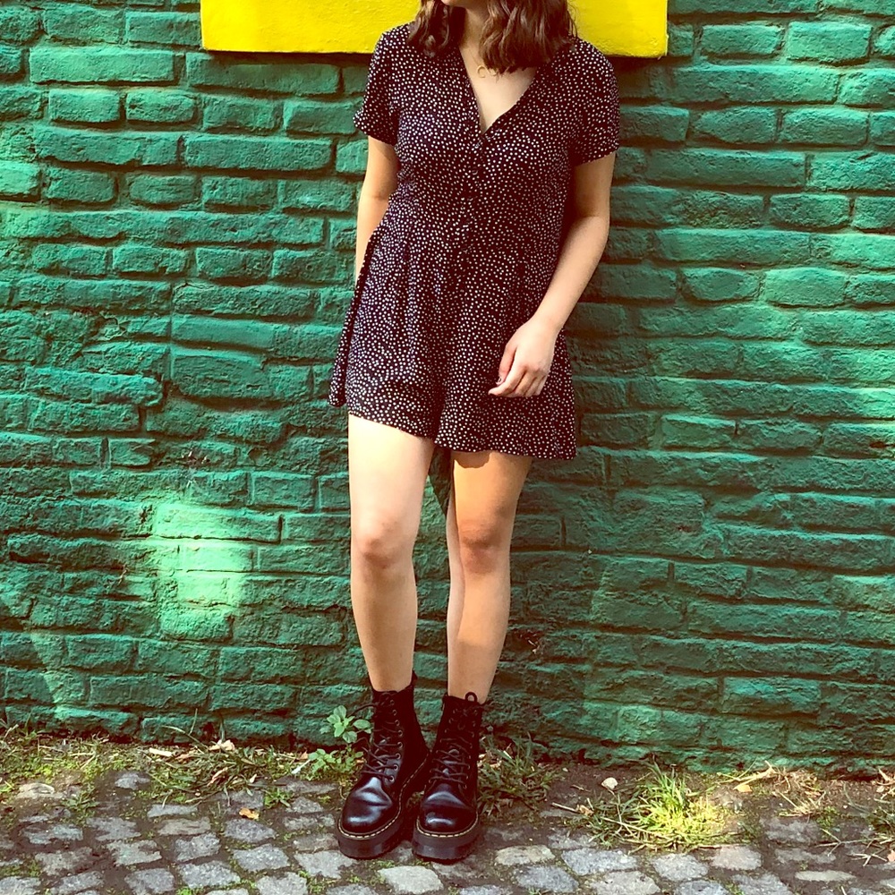 Polka Dot Romper Size 8 Urban Outfitters